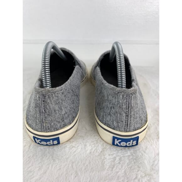 Keds Women’s Double Decker Gray Perforated Slip-On Sneakers Size 10 - Picture 3 of 8